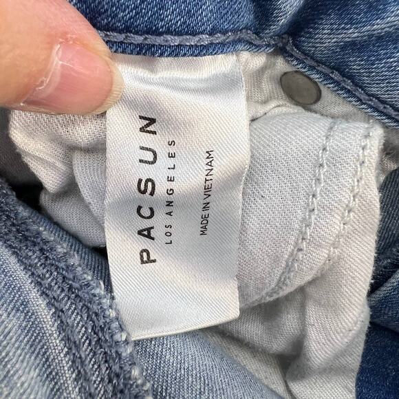 Pacsun Stacked Skinny Jeans Distressed Acid Wash Women's Size 30x32 - Picture 14 of 15